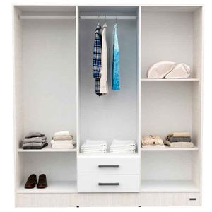 PLACARD E-MOSCONI 6 PUERTAS TONO VENEZIA/BLANCO 169x181x46cm 56963