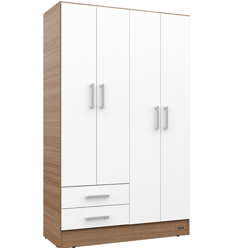 PLACARD 4 PUERTAS TONO CARVALHO MEZZO-BLANCO 115x185cm 56870