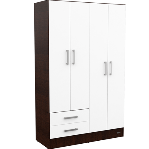 PLACARD E-MOSCONI 4 PUERTAS TONO WENGUE/BLANCO 113x181x46cm 56955