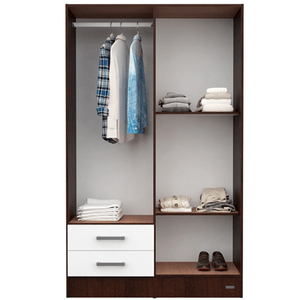 PLACARD E-MOSCONI 4 PUERTAS TONO WENGUE/BLANCO 113x181x46cm 56955