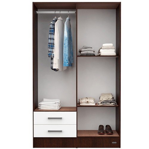 PLACARD E-MOSCONI 4 PUERTAS TONO WENGUE/BLANCO 113x181x46cm 56955