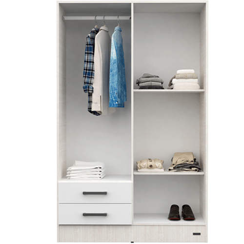 PLACARD E-MOSCONI 4 PUERTAS TONO VENEZIA/BLANCO 113x181x46cm 56957