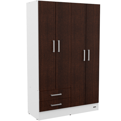 PLACARD E-MOSCONI 4 PUERTAS TONO BLANCO/WENGUE 113x181x46cm 56958