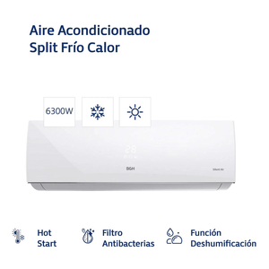 AIRE ACONDICIONADO SPLIT BGH 6300w F/C BSH65WCU