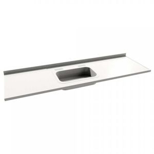 MESADA TABLES ACERO INOXIDABLE 1,60m BACHA AL CENTRO 82991