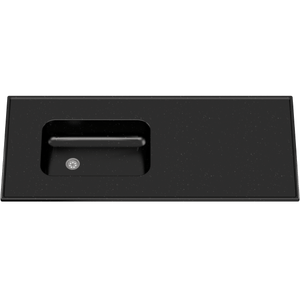 MESADA INTEGRAL DURAFORT 120x60cm NEGRO SIN ZOCALO MM813
