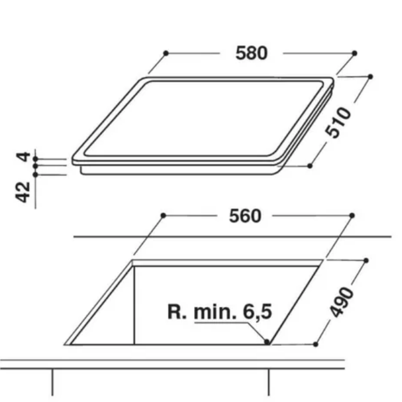 anafe-vitro-ariston-hr611-2