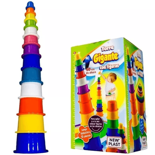 JUGUETE NEW PLAST 10220C TORRE EDUCATIVA CHICA X 7