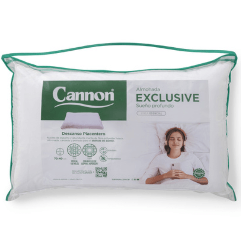 ALMOHADA CANNON EXCLUSIVE ESPUMA NUCLEO HIPERSOFT 70x40cm