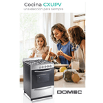 Cocina Eléctrica Domec CEXG 56cm con Cajón Parrilla