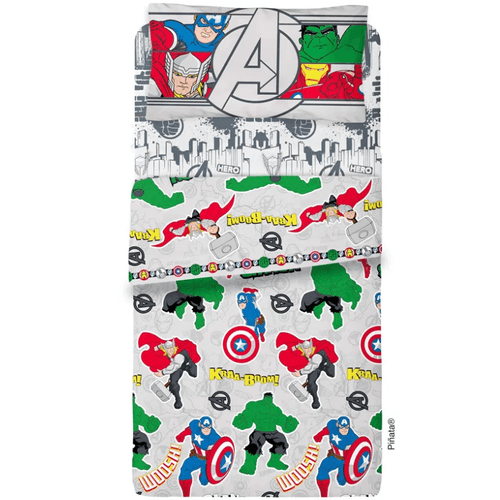 JGO DE SABANAS PIÑATA 1P 1/2 PLAZA AVENGERS