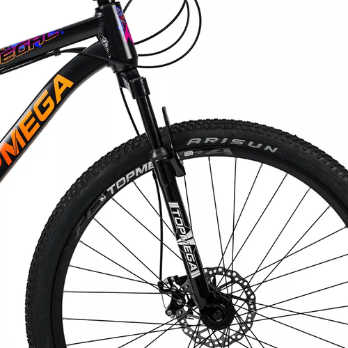 MTB R29 TOPMEGA REGAL 21V CUADRO ALUMINIO NEG-FUC-NAR 7977 TALLE S-16