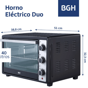 HORNO ELECTRICO BGH 40L BHE40M23N