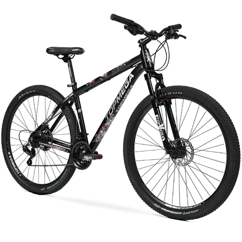 MTB R29 TOPMEGA REGAL 21V CUADRO ALUMINIO NEG/BCO/GRIS 7973 TALLE S-18