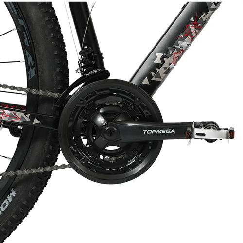MTB R29 TOPMEGA REGAL 21V CUADRO ALUMINIO NEG/BCO/GRIS 7973 TALLE S-18