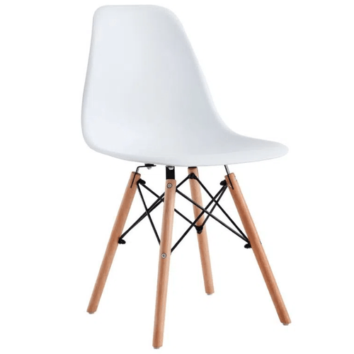 JUEGO DE COMEDOR ESTILO NORDICO EAMES BLANCO