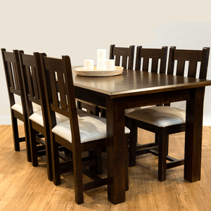 JUEGO DE COMEDOR MADERA MOBILIA SILVIA TONO CASTAÑO