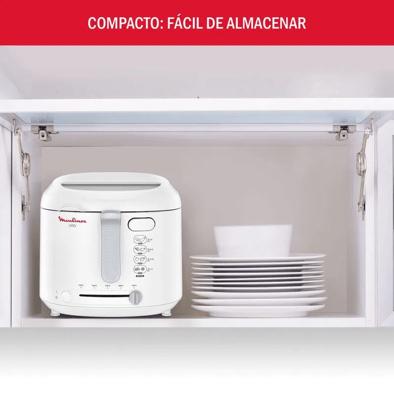 Moulinex Principio Sencillo Independiente 1000 W Freidora Blanco Gris