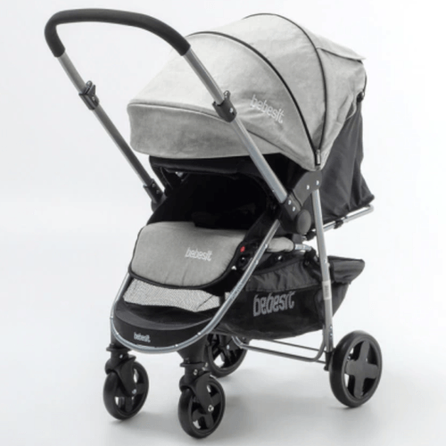 COCHECITO BEBESIT D/PASEO REBATIBLE GRIS CLARO 1390-B