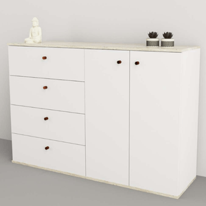 BAHIUT TABLES 2 PUERTAS/4 CAJONES TONO NEVADO/EVEREST 7009 NCE