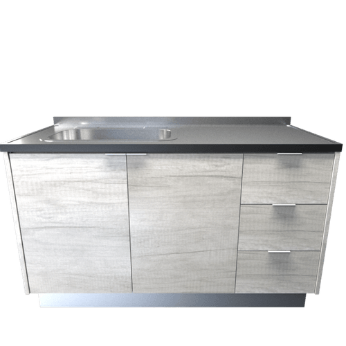 BAJO MESADA E-TABLES 1.40m TONO NEVADO-BLANCO 82102NCE