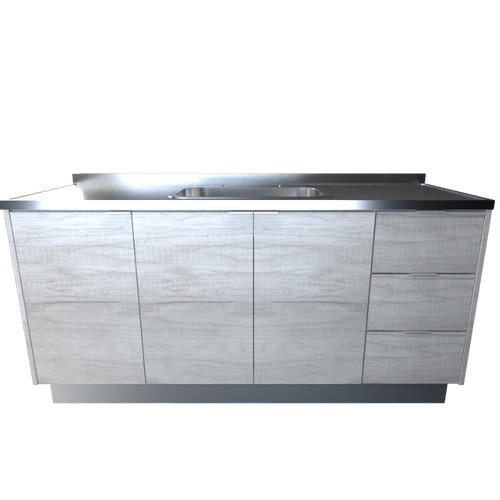 BAJO MESADA E-TABLES 1.60m TONO NEVADO-BLANCO 82103 NCE