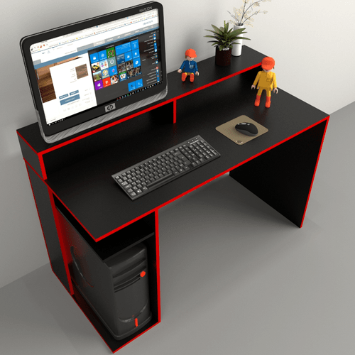 ESCRITORIO GAMER TABLES C/FILO ROJO 3047