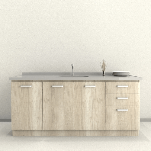 BAJO MESADA TABLES 1.60m TONO NEVADO 82120 (SIN MESADA)