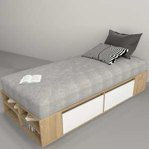 CAMA-BOX SOMMIER TABLES CON CAJONES 1Plz LINEA JUVENIL OLMO FIN./EVEREST 6440COE