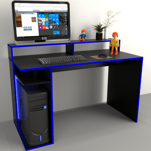 ESCRITORIO GAMER TABLES CON FILO AZUL 3047