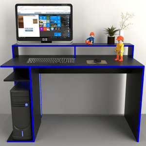 ESCRITORIO GAMER TABLES CON FILO AZUL 3047