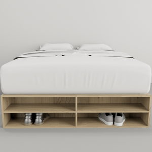 CAMA-BOX SOMMIER TABLES 140m CON CAJONES/ESTANTES OLMO F/EVEREST 6442-COE