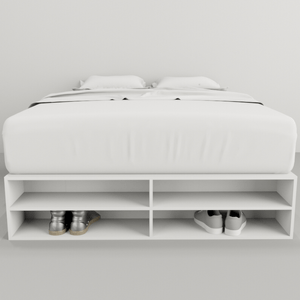 CAMA-BOX SOMMIER TABLES 1.40m CON CAJONES Y ESTANTES TONO EVEREST 6442-EV