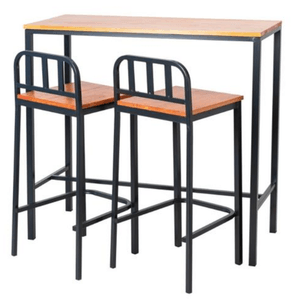 BARRA AIMARETTI MAGA TAPA PINO NEGRO +2 BANQUETAS MAGA