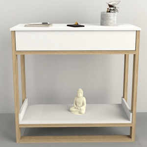 RECIBIDOR TABLES C/CAJON TONO OLMO FINLANDES/BLANCO 4204-COE