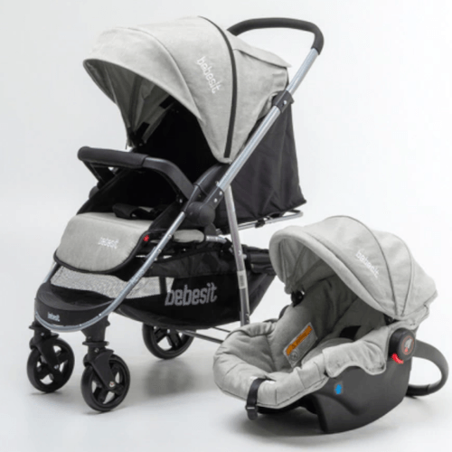 COCHECITO BEBESIT TRAVEL SYSTEM GRIS CLARO 1390TS-C