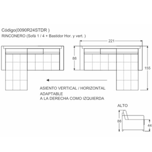 SILLON RINCONERO DONATO MILANO TONO CEMENTO