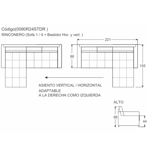 SILLON RINCONERO DONATO MILANO TONO CEMENTO