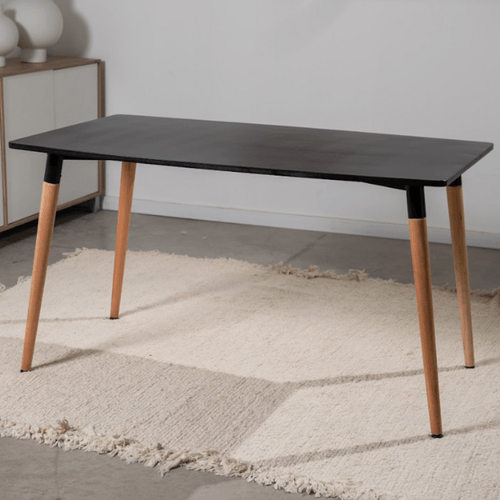 MESA DONNET RECTANGULAR GALA NEGRO 160x80cm