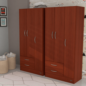 PLACARD E-MOSCONI 3 PUERTAS TONO CAOBA 181x85x46cm 57068