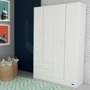 PLACARD E-MOSCONI 4 PUERTAS TONO BLANCO 181x113x46cm 57061