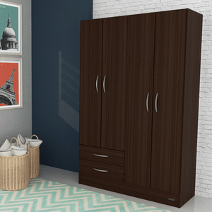 PLACARD E-MOSCONI 4 PUERTAS TONO CHOCOLATE 181X113X46cm 57077