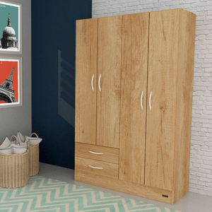 PLACARD E-MOSCONI 4 PUERTAS TONO ALMENDRA 181x113x46cm 56236