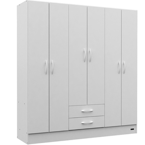 PLACARD E-MOSOCONI 6 PUERTAS TONO BLANCO 181X169x46cm 57064