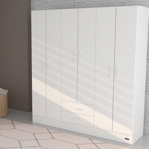 PLACARD E-MOSOCONI 6 PUERTAS TONO BLANCO 181X169x46cm 57064