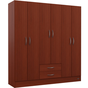 PLACARD E-MOSCONI 6 PUERTAS TONO CAOBA 181x169x46cm 57072