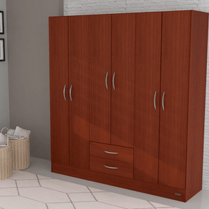 PLACARD E-MOSCONI 6 PUERTAS TONO CAOBA 181x169x46cm 57072
