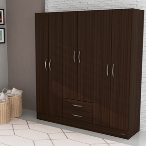 PLACARD E-MOSCONI 6 PUERTAS TONO CHOCOLATE 181x169x46cm 57080