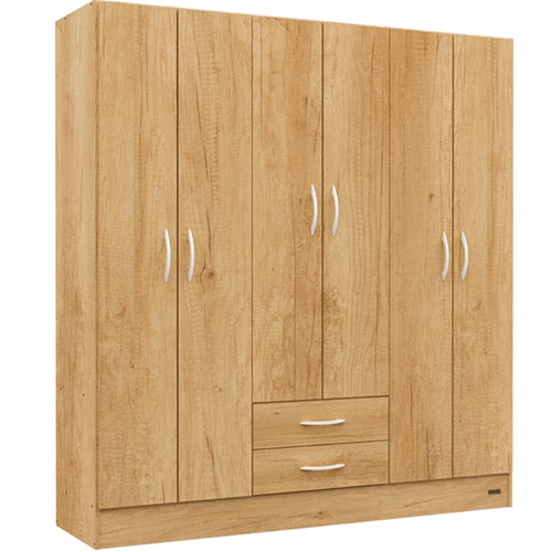 PLACARD E-MOSCONI 6 PUERTAS TONO ALMENDRA 181x169x46cm 56239