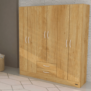 PLACARD E-MOSCONI 6 PUERTAS TONO ALMENDRA 181x169x46cm 56239